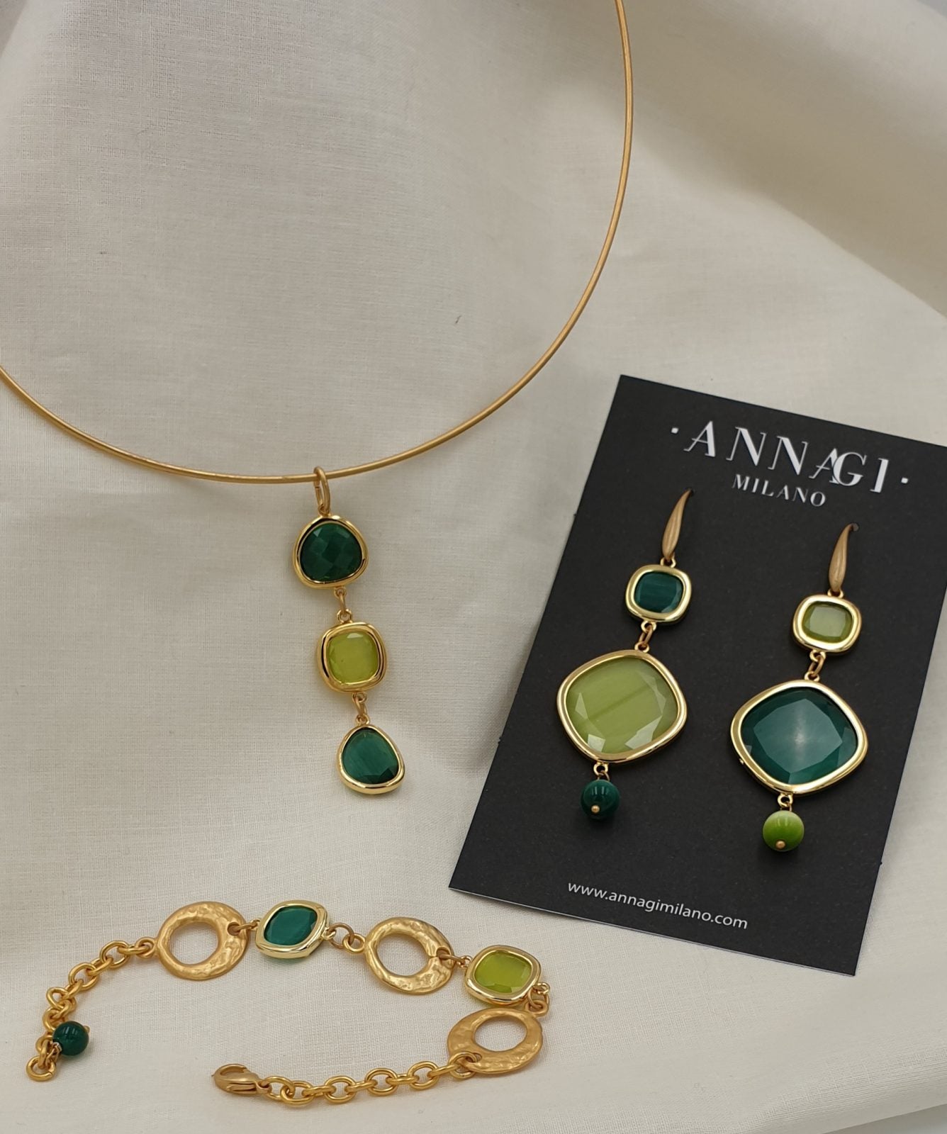 parure verde annagi milano