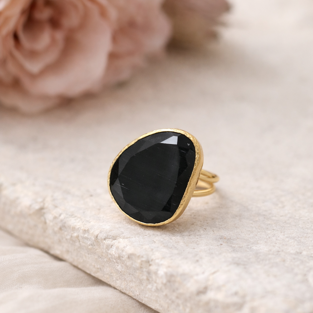 ANELLO ELEGANCE GOCCIA NERO