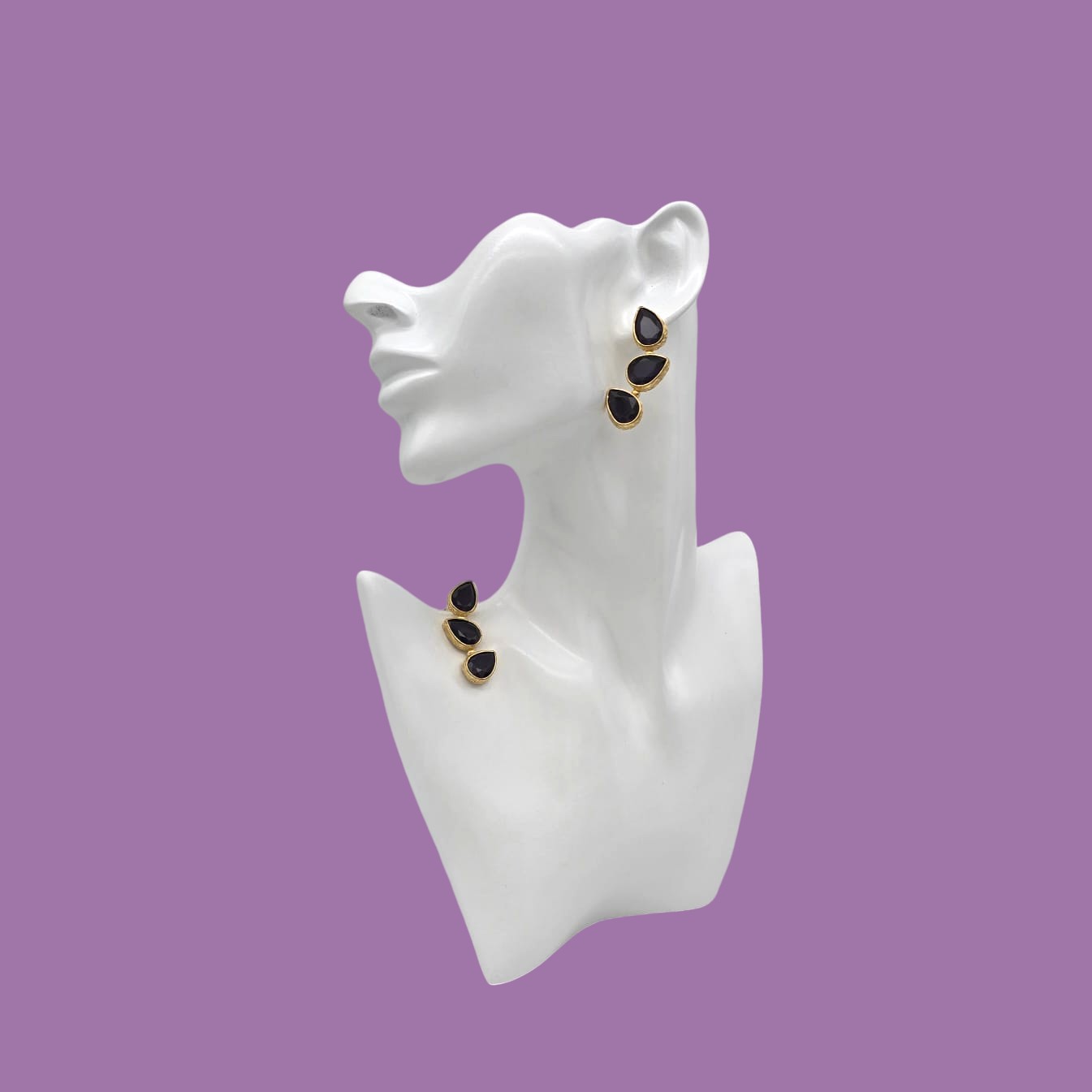 ORECCHINI QUEEN VIOLA TRIS GOCCE