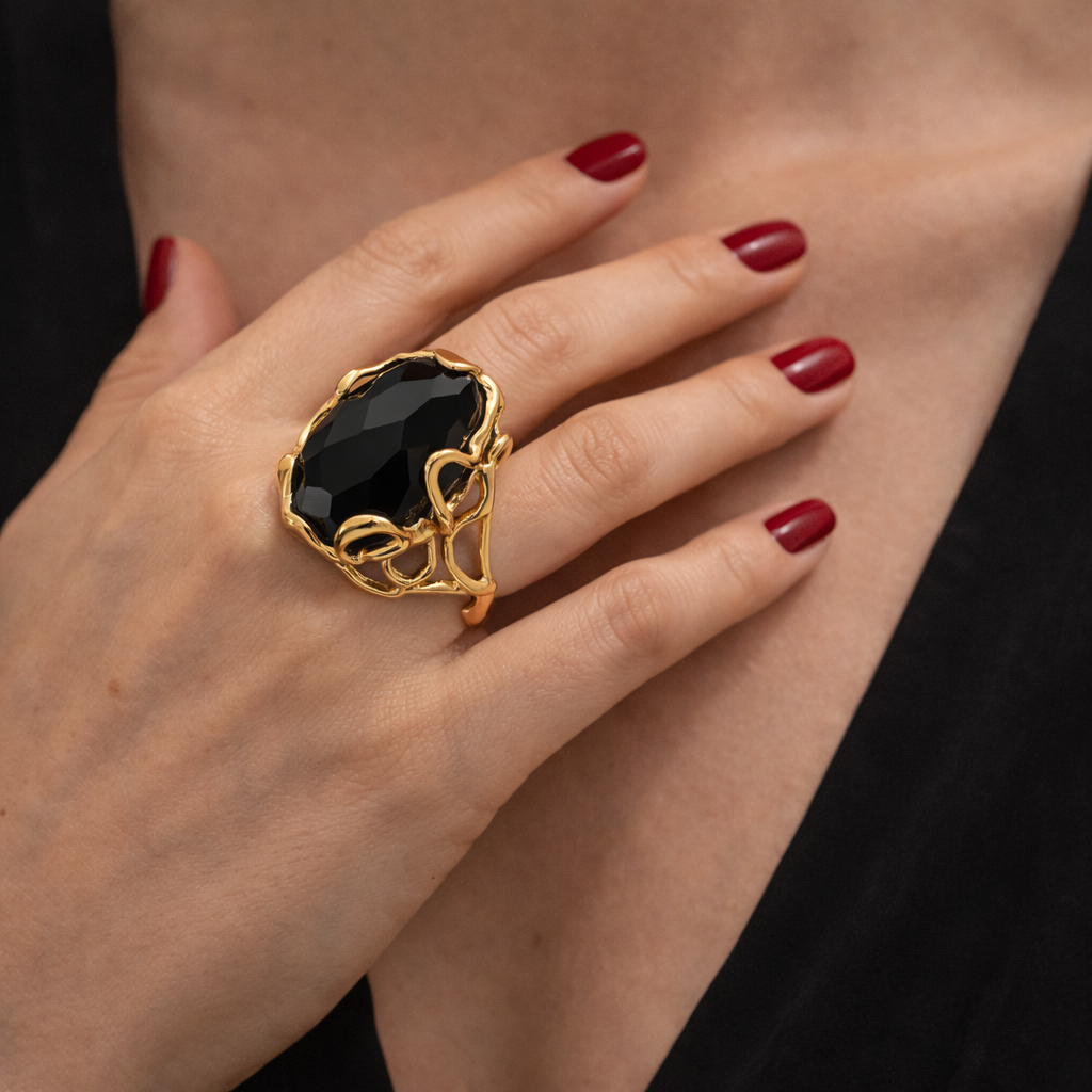 ANELLO ELEGANCE OVALE NERO