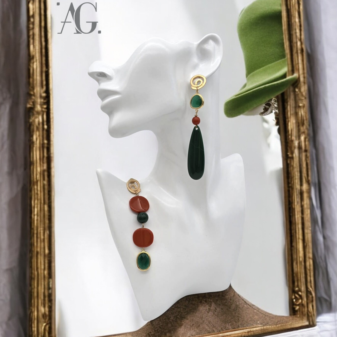 ORECCHINI RESINE E PIETRE DURE