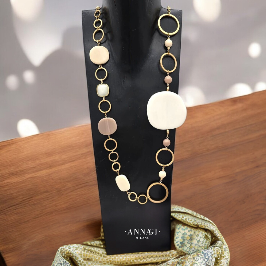 COLLANA RESINE E PIETRE DURE