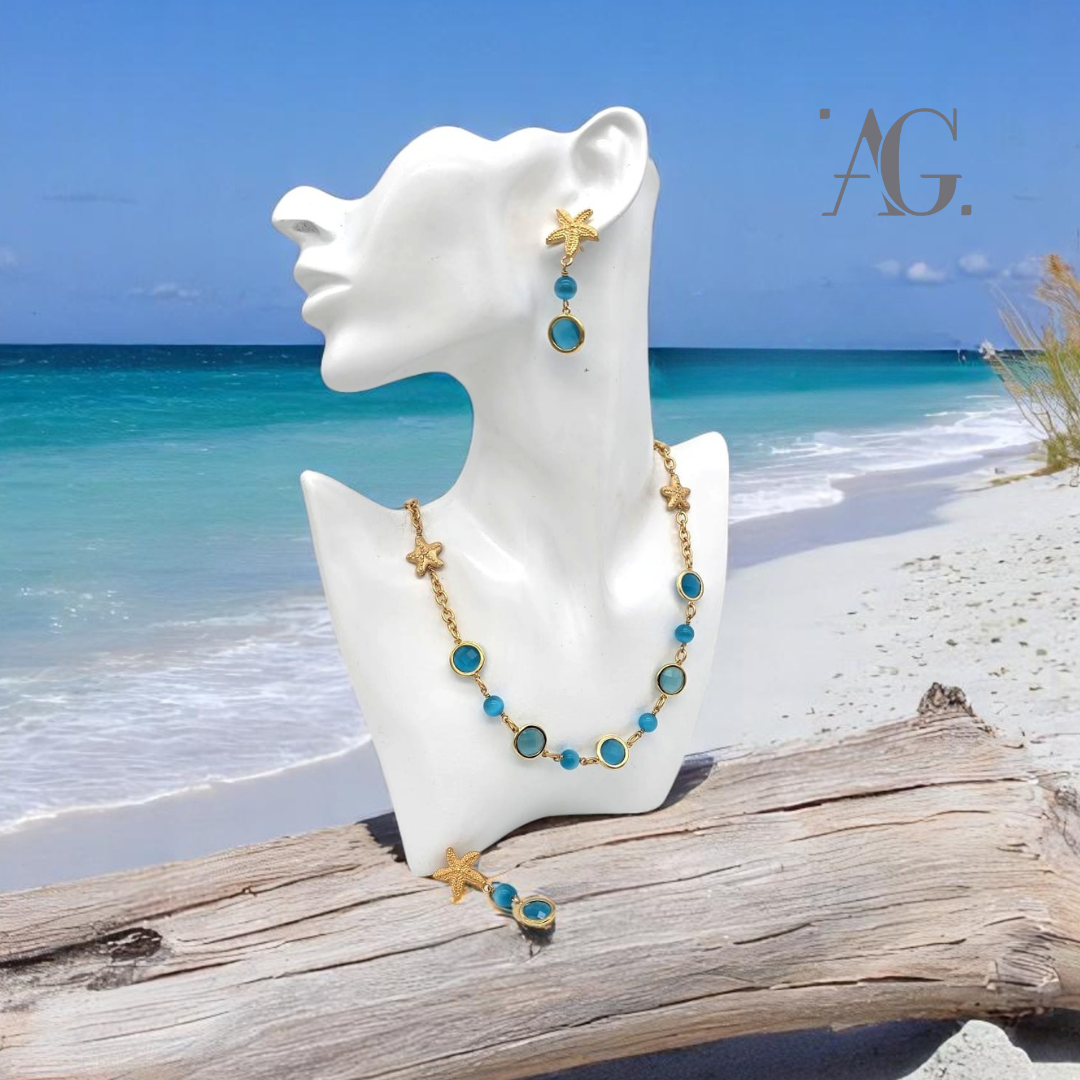 SET COLLANA E ORECCHINI TURCHESE