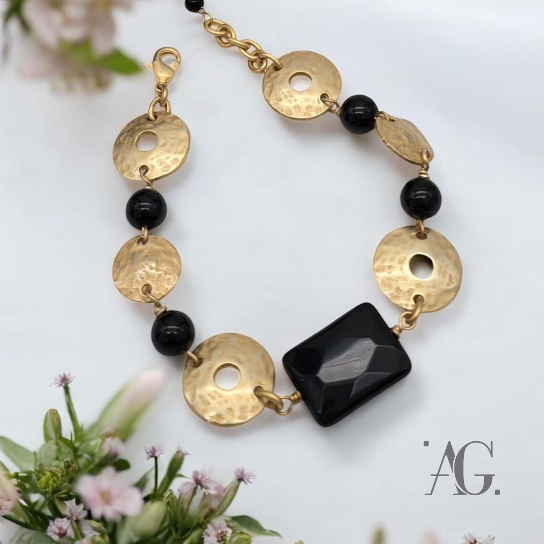 BRACCIALE CHARME NERO E ORO