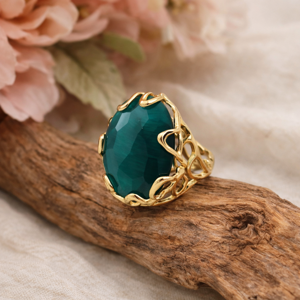 ANELLO ELEGANCE OVALE VERDE SCURO