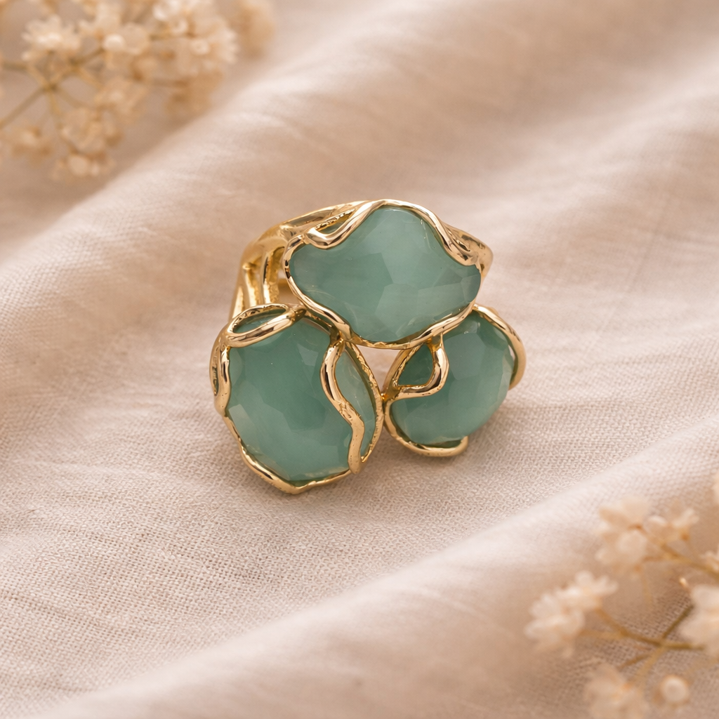 ANELLO ELEGANCE TRILOGY VERDE ACQUA