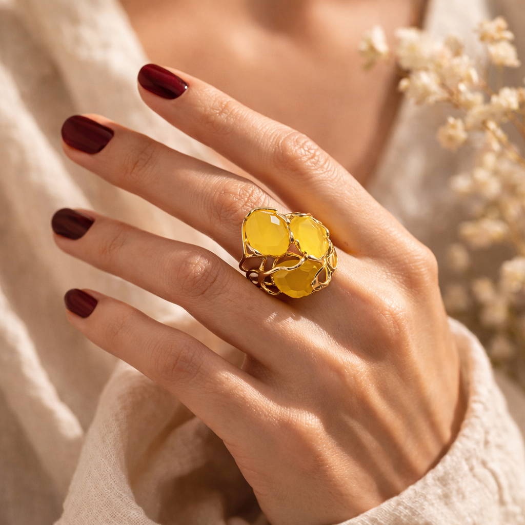 ANELLO ELEGANCE TRILOGY GIALLO