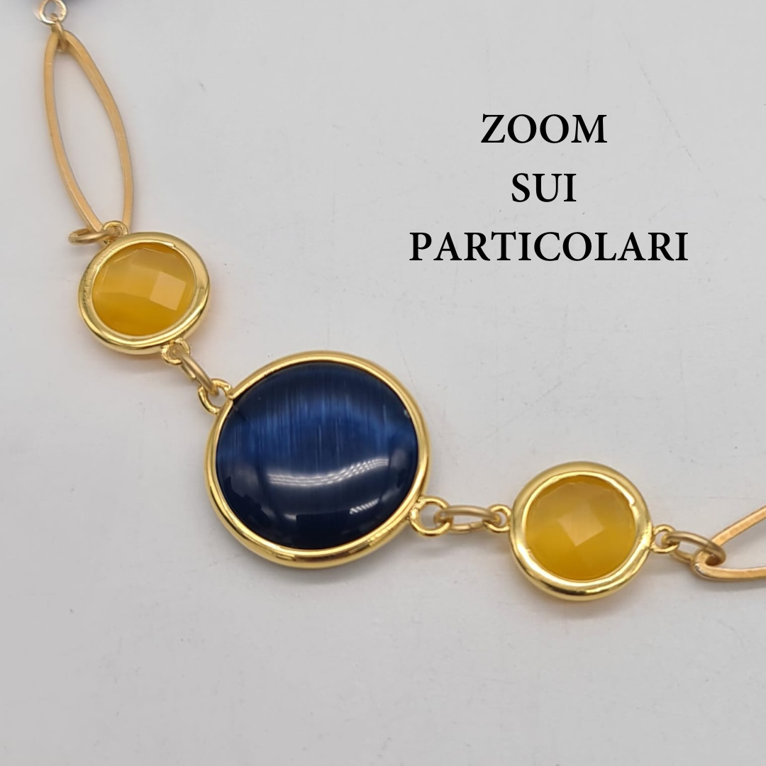 COLLANA ELEGANCE BLU E GIALLO