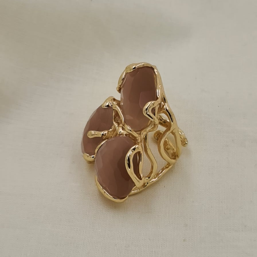 ANELLO ELEGANCE TRILOGY ROSA ANTICO