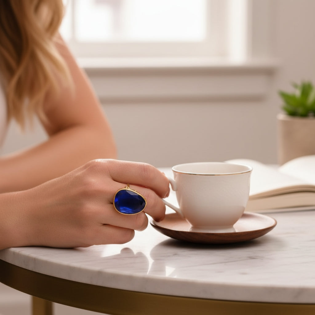 ANELLO ELEGANCE GOCCIA BLUETTE