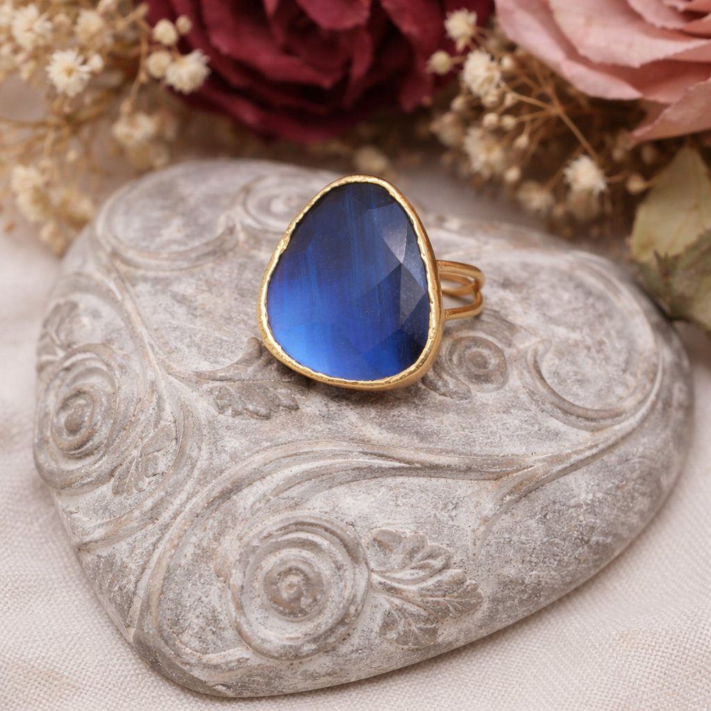 ANELLO ELEGANCE GOCCIA AZZURRO