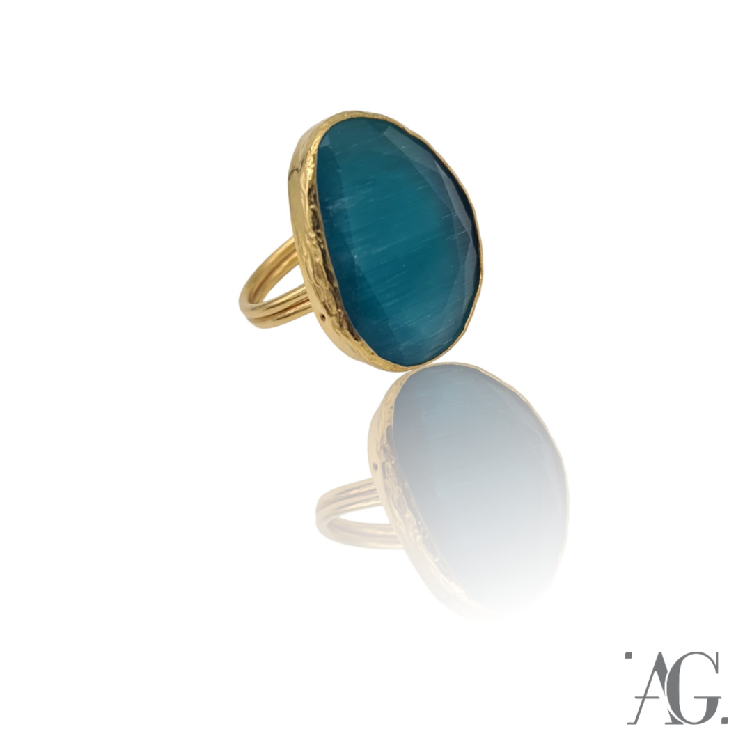 ANELLO ELEGANCE GOCCIA TURCHESE