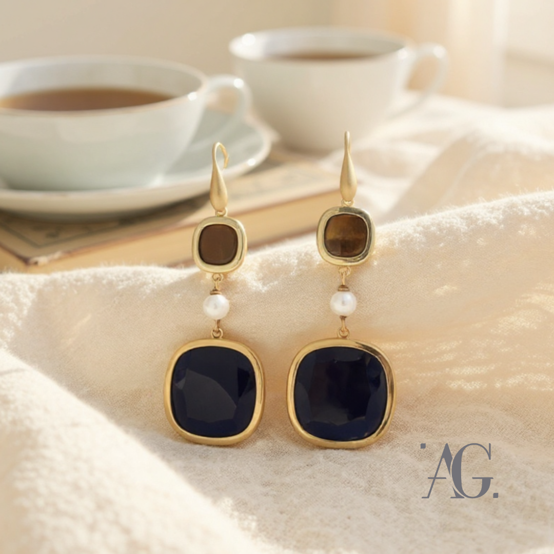 SET ELEGANCE "Blue & Brown"