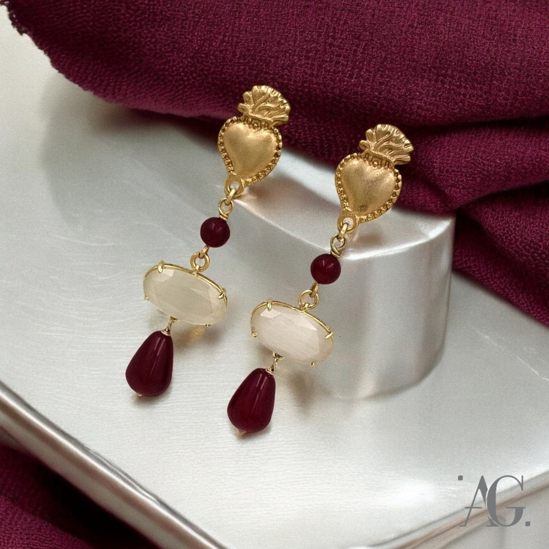 ORECCHINI ELEGANCE BORDEAUX