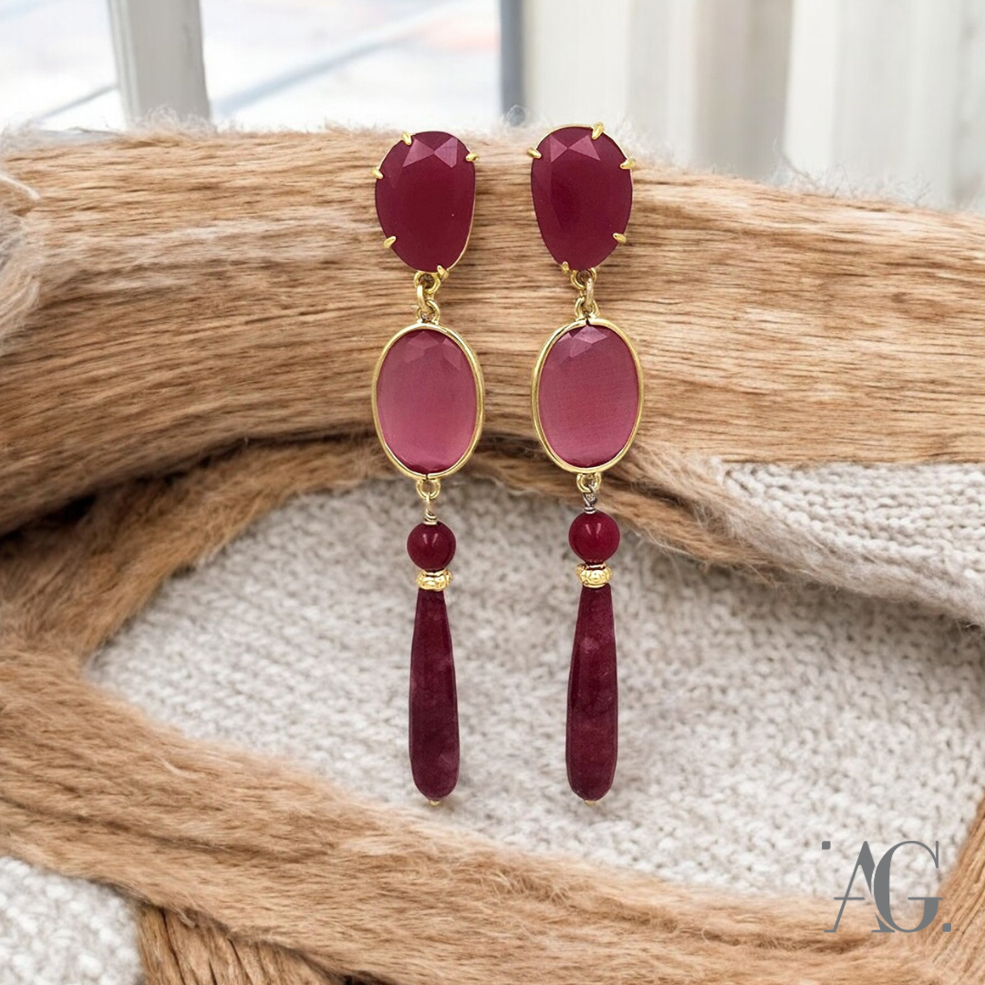 ORECCHINI ELEGANCE BORDEAUX