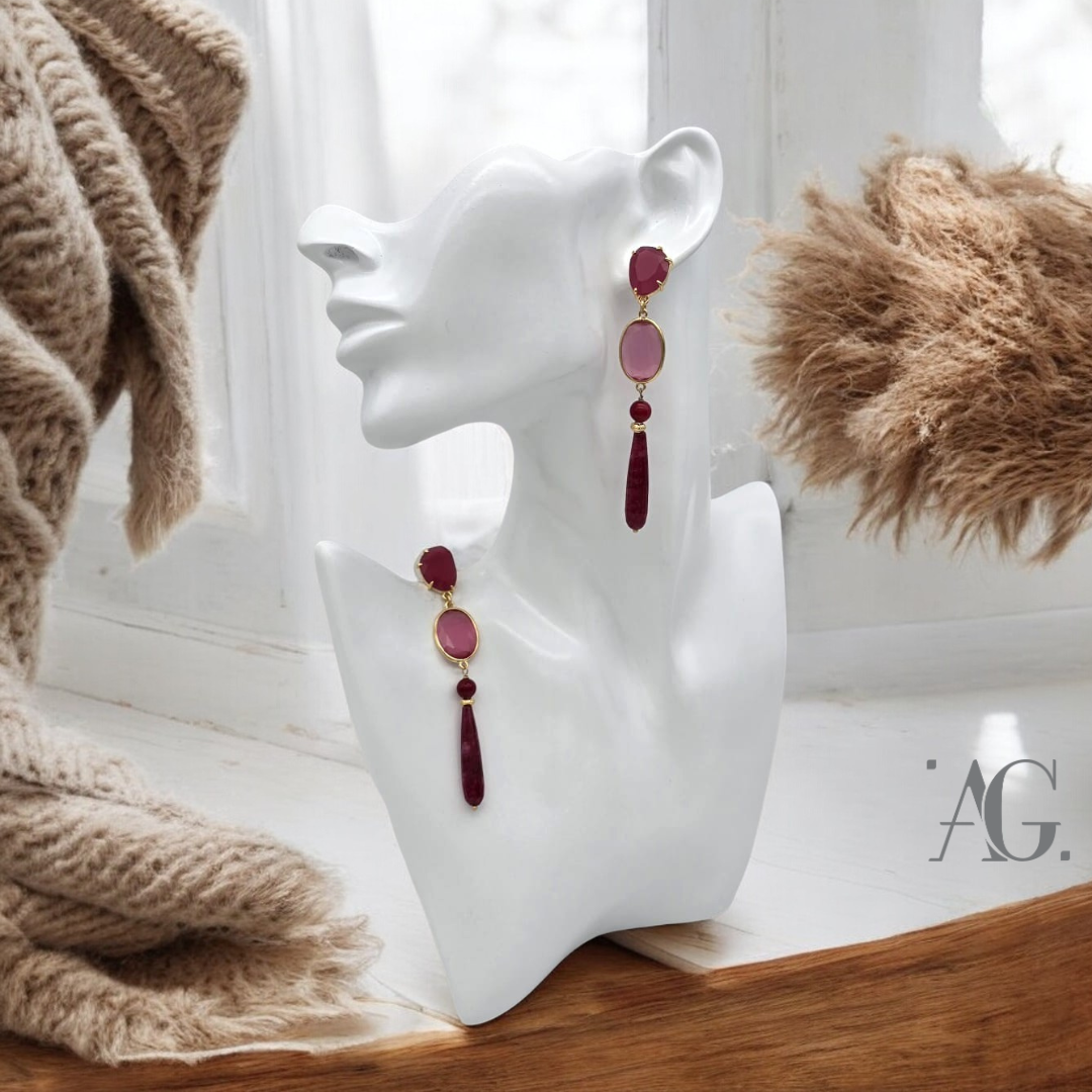 ORECCHINI ELEGANCE BORDEAUX