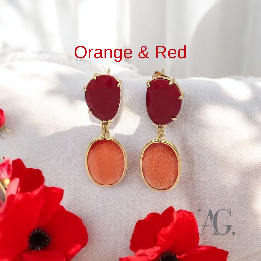ORECCHINI ELEGANCE LUMIERE RED & ORANGE