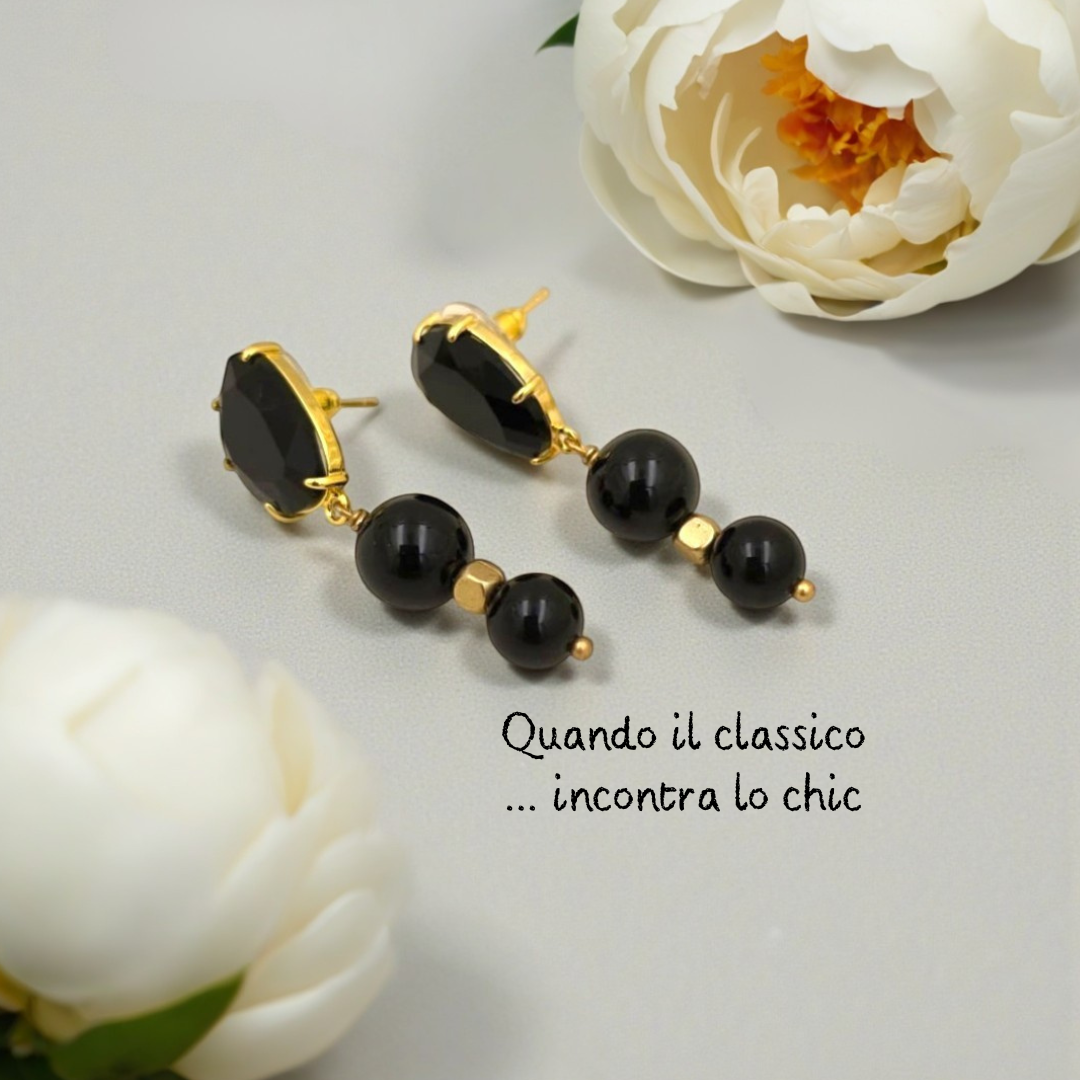 Orecchini Elegance "Noir Royal"
