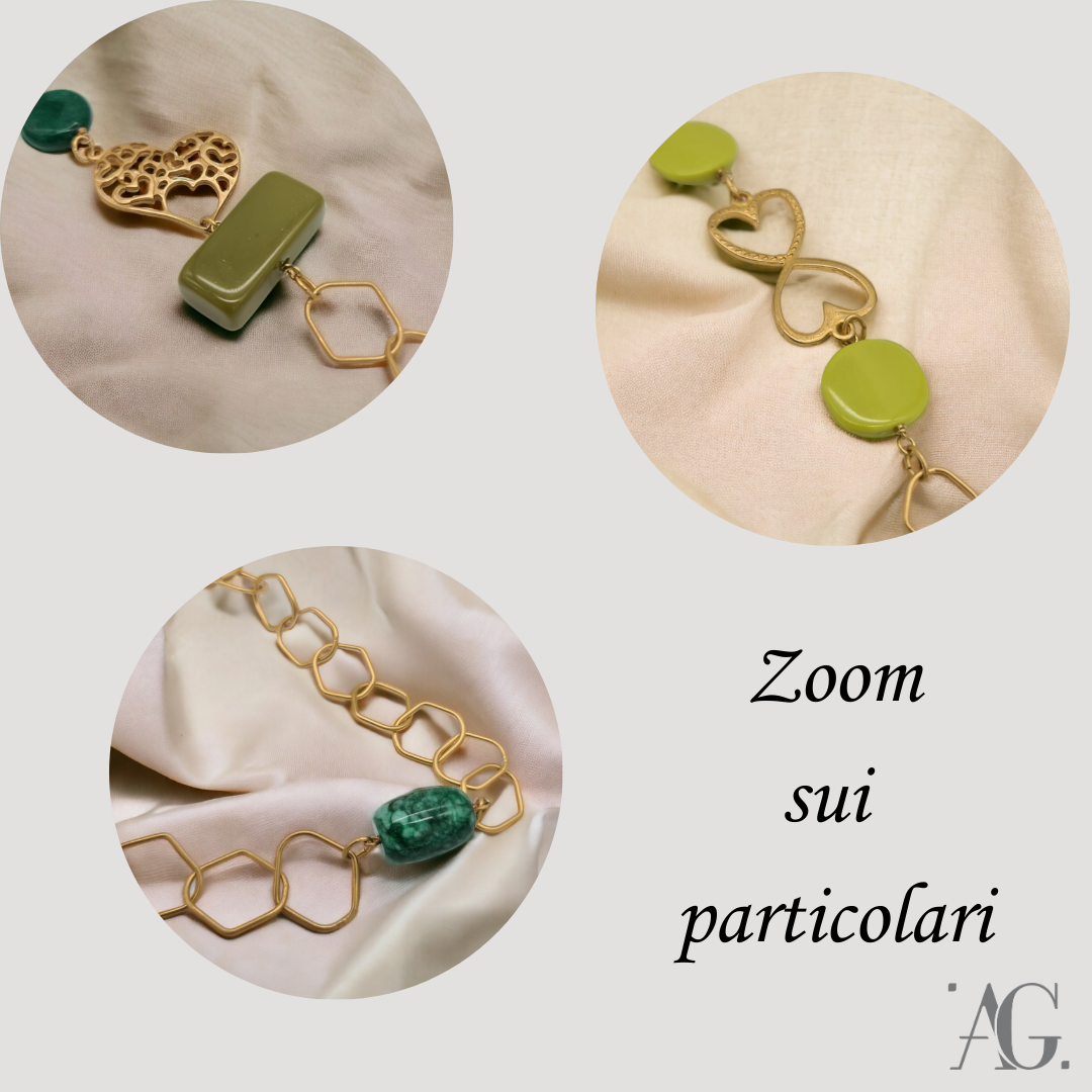 COLLANA RESINE E PIETRE DURE