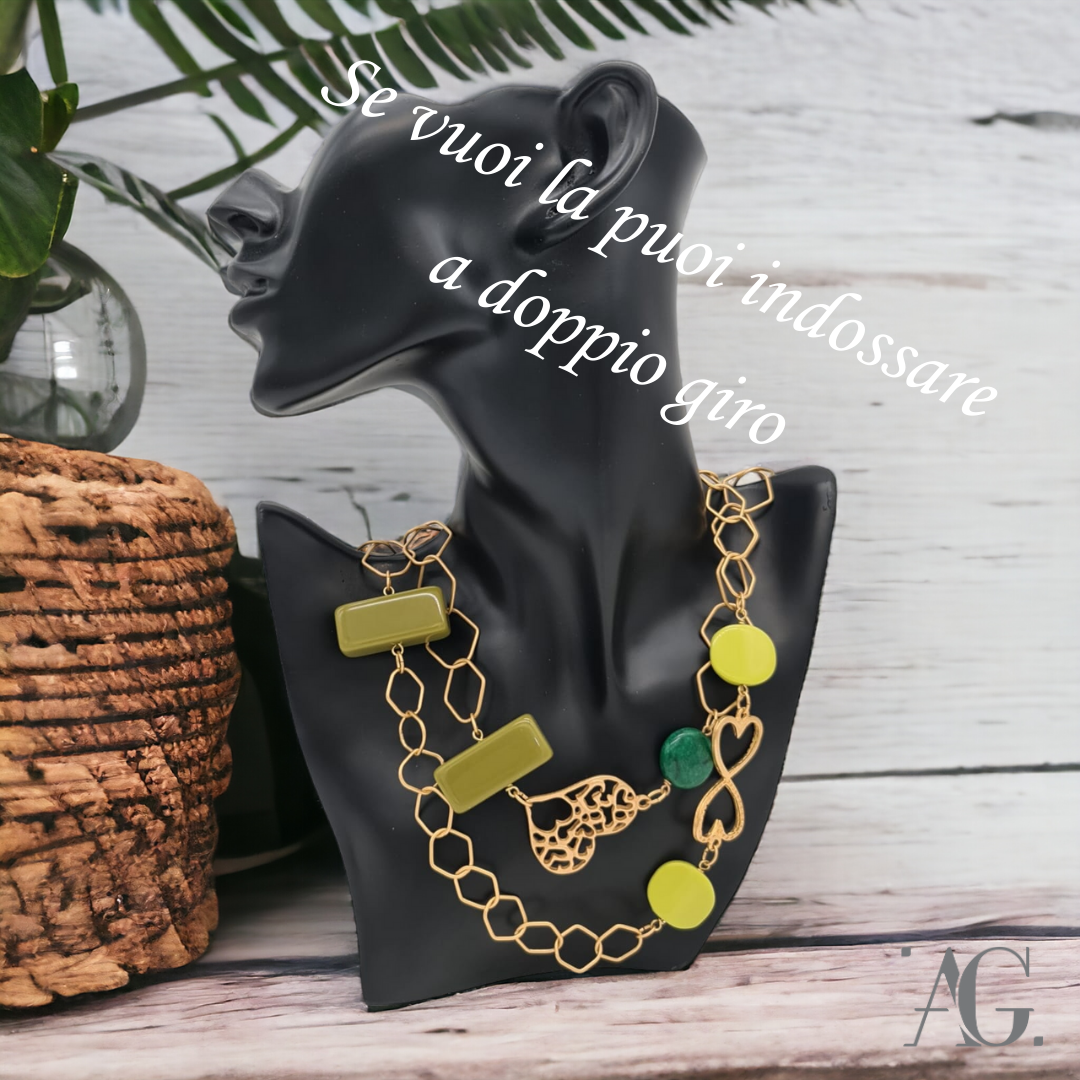 COLLANA RESINE E PIETRE DURE