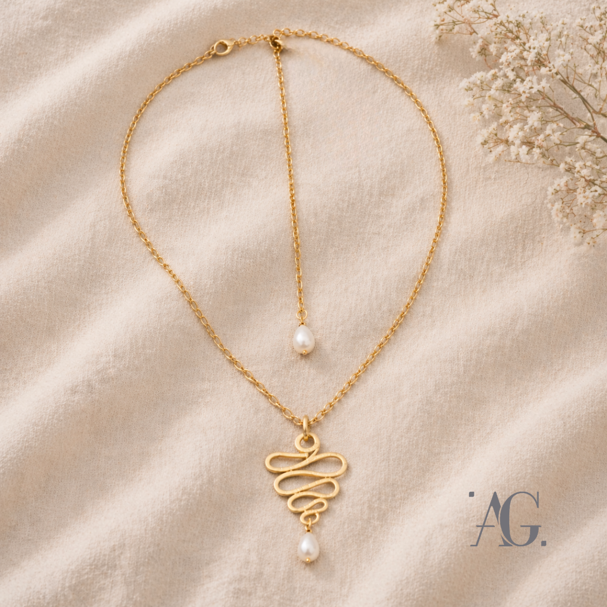 Collana Perle di fiume "Ricciolo"
