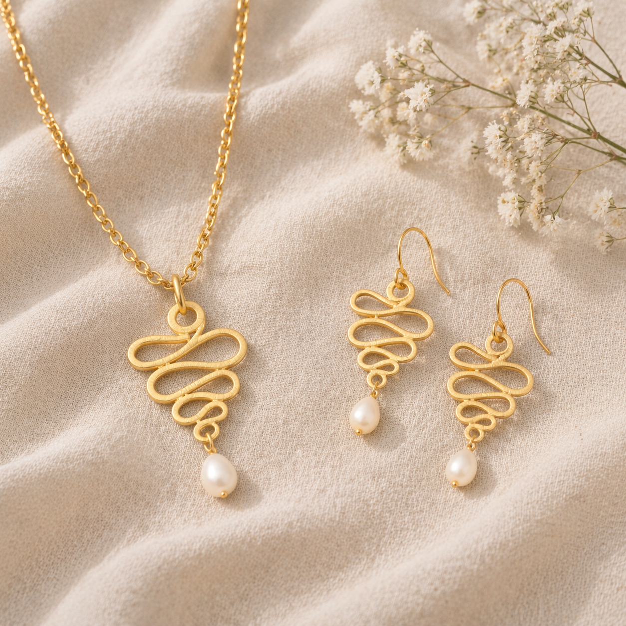 Set Perle di fiume "Ricciolo"