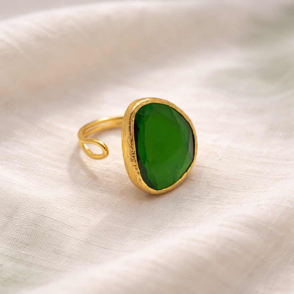 ANELLO ELEGANCE GOCCIA VERDE