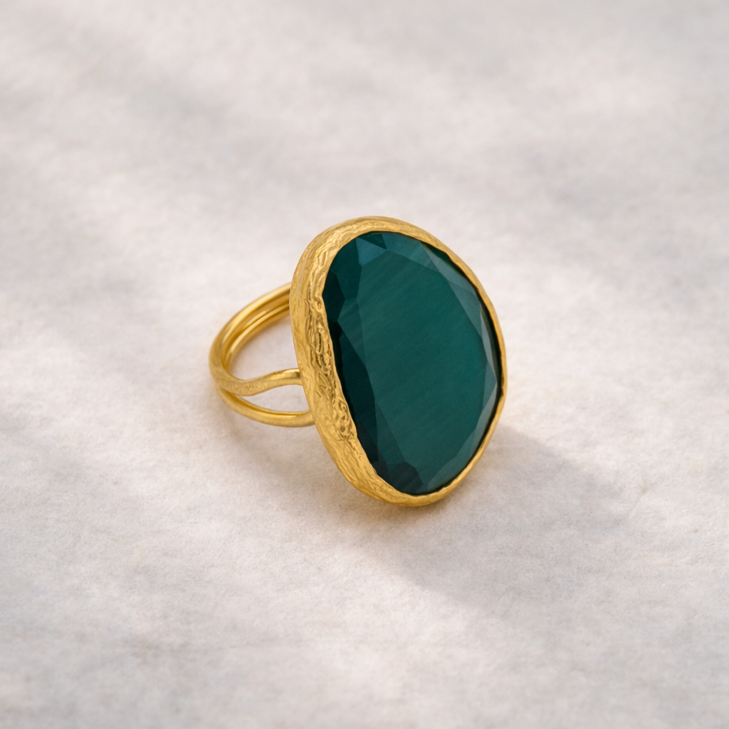 ANELLO ELEGANCE GOCCIA VERDE SCURO