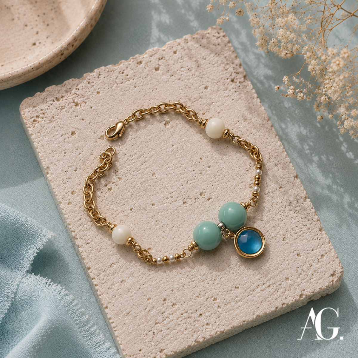 Bracciale Resine e Pietre Dure "Clea"