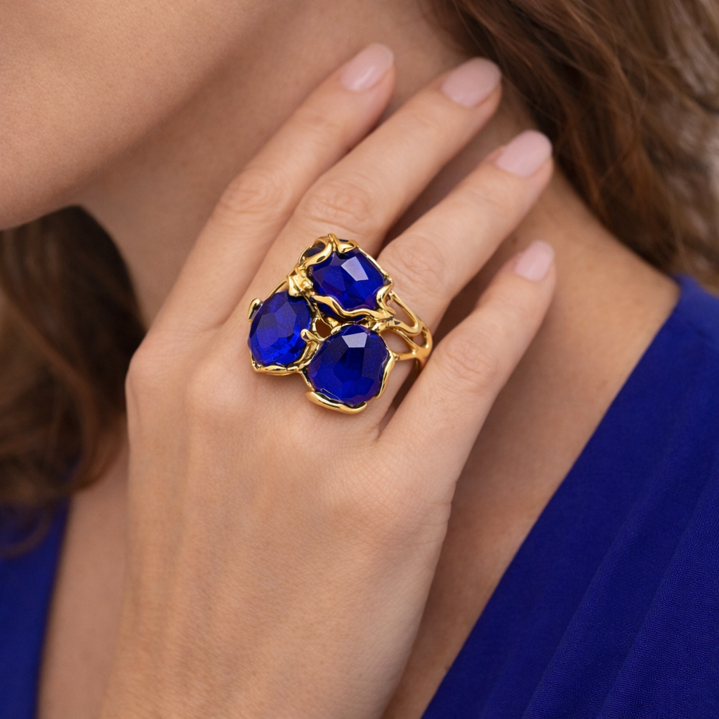Anello Elegance "Trilogy Bluette"