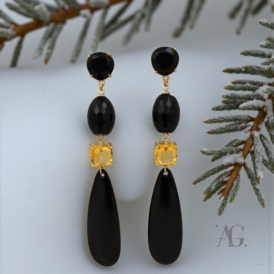 Orecchini resine "AMBER"