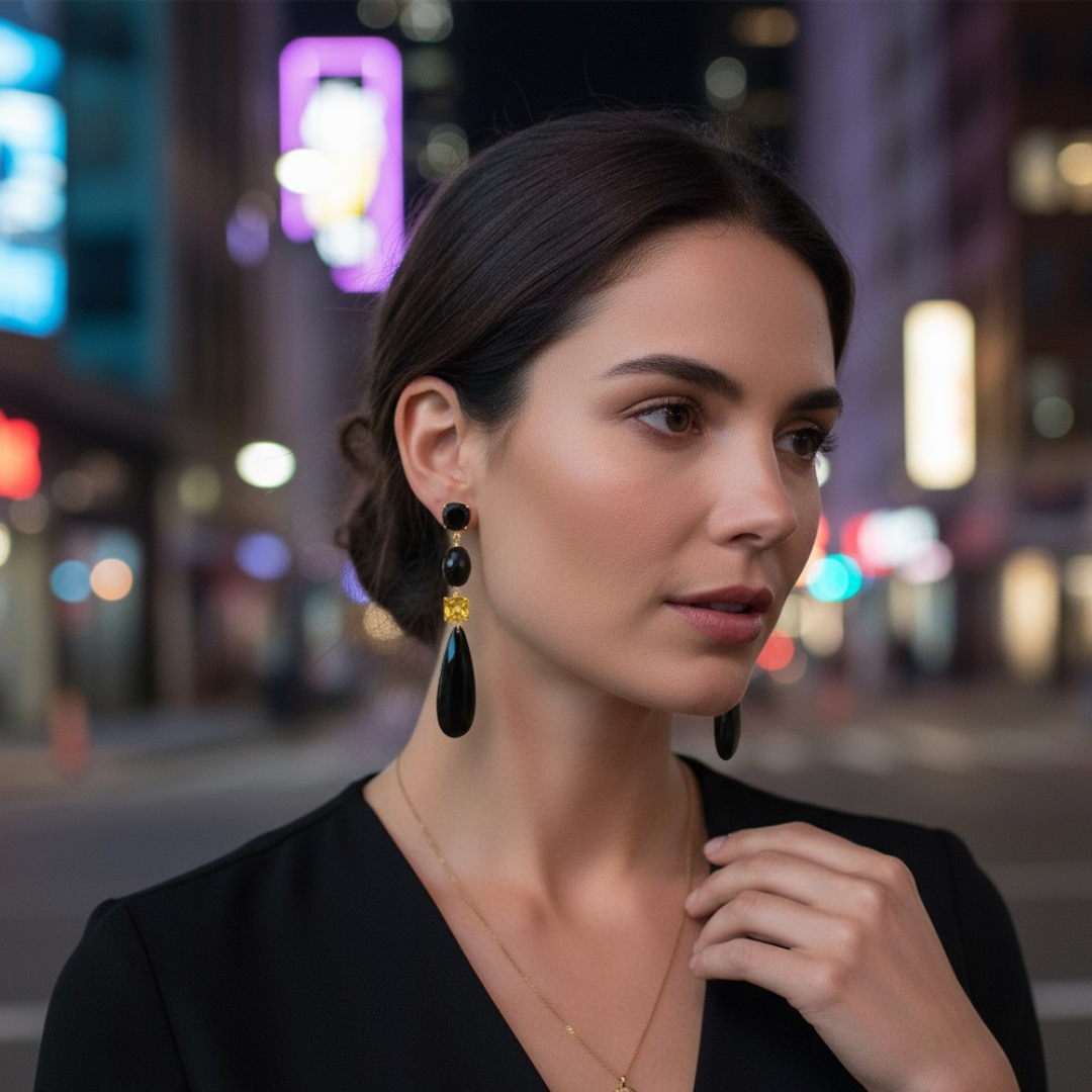 Orecchini resine "AMBER"