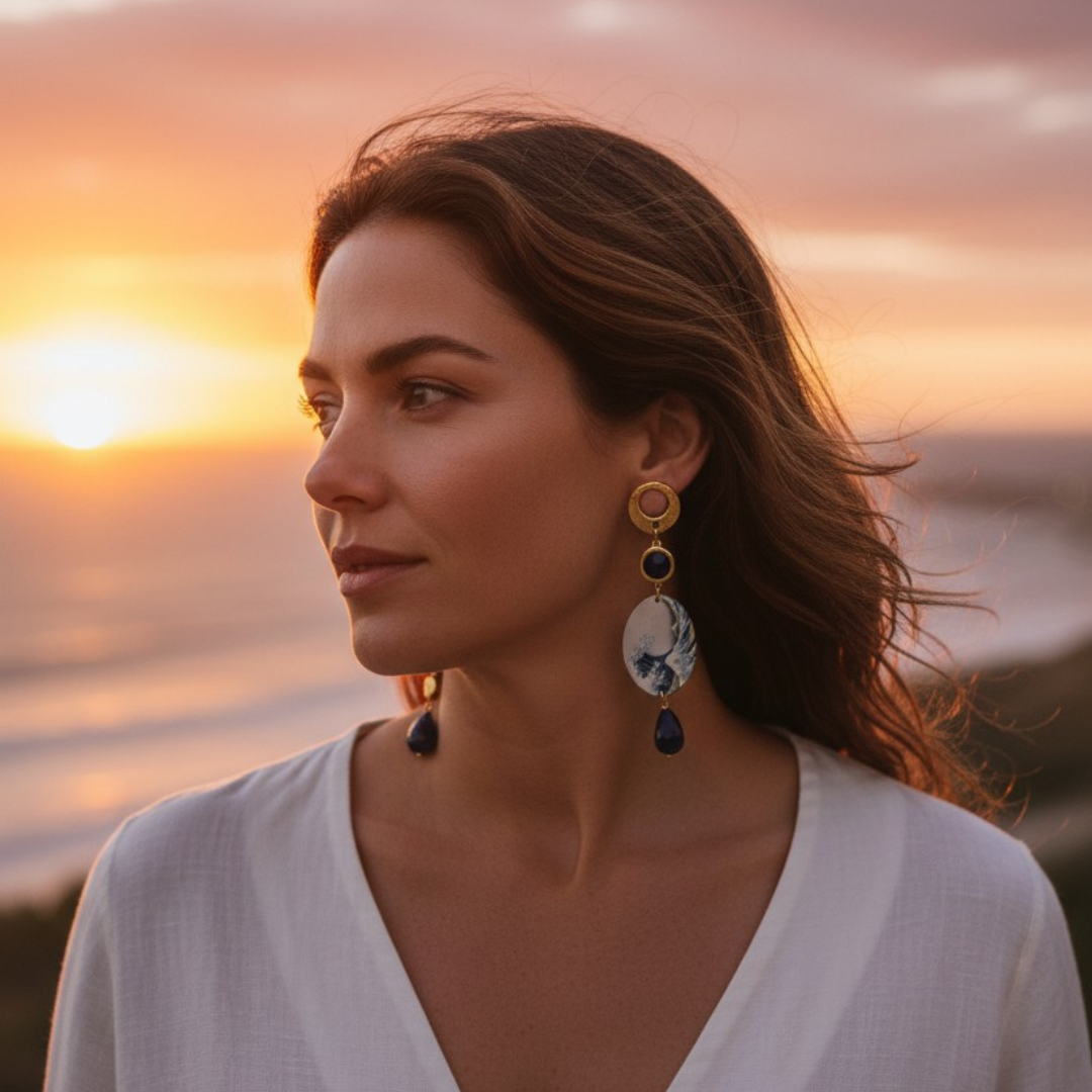 Orecchini Arte "ONDA KANAGAWA"