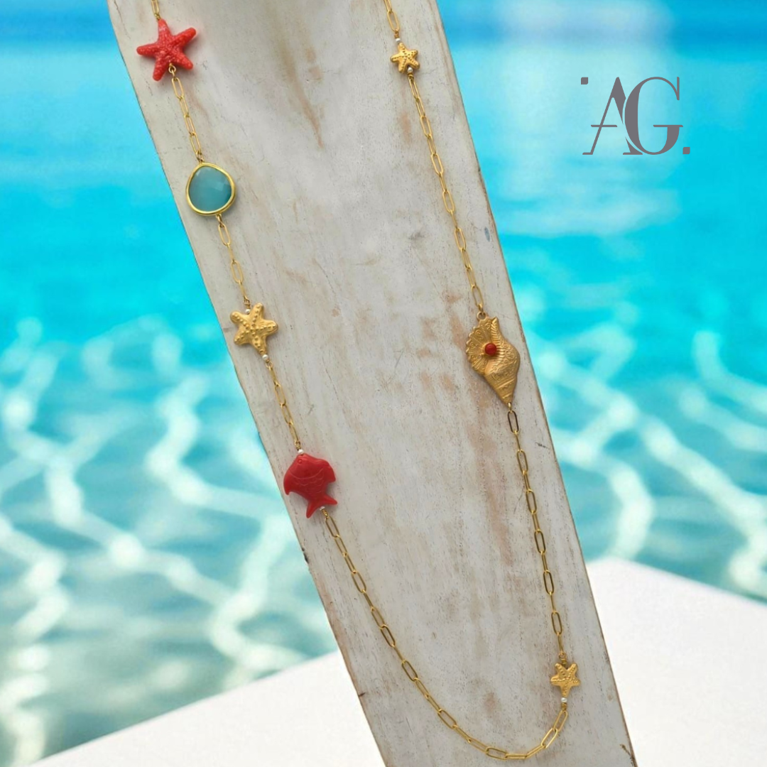 COLLANA RESINE E PIETRE DURE "HOLIDAY"