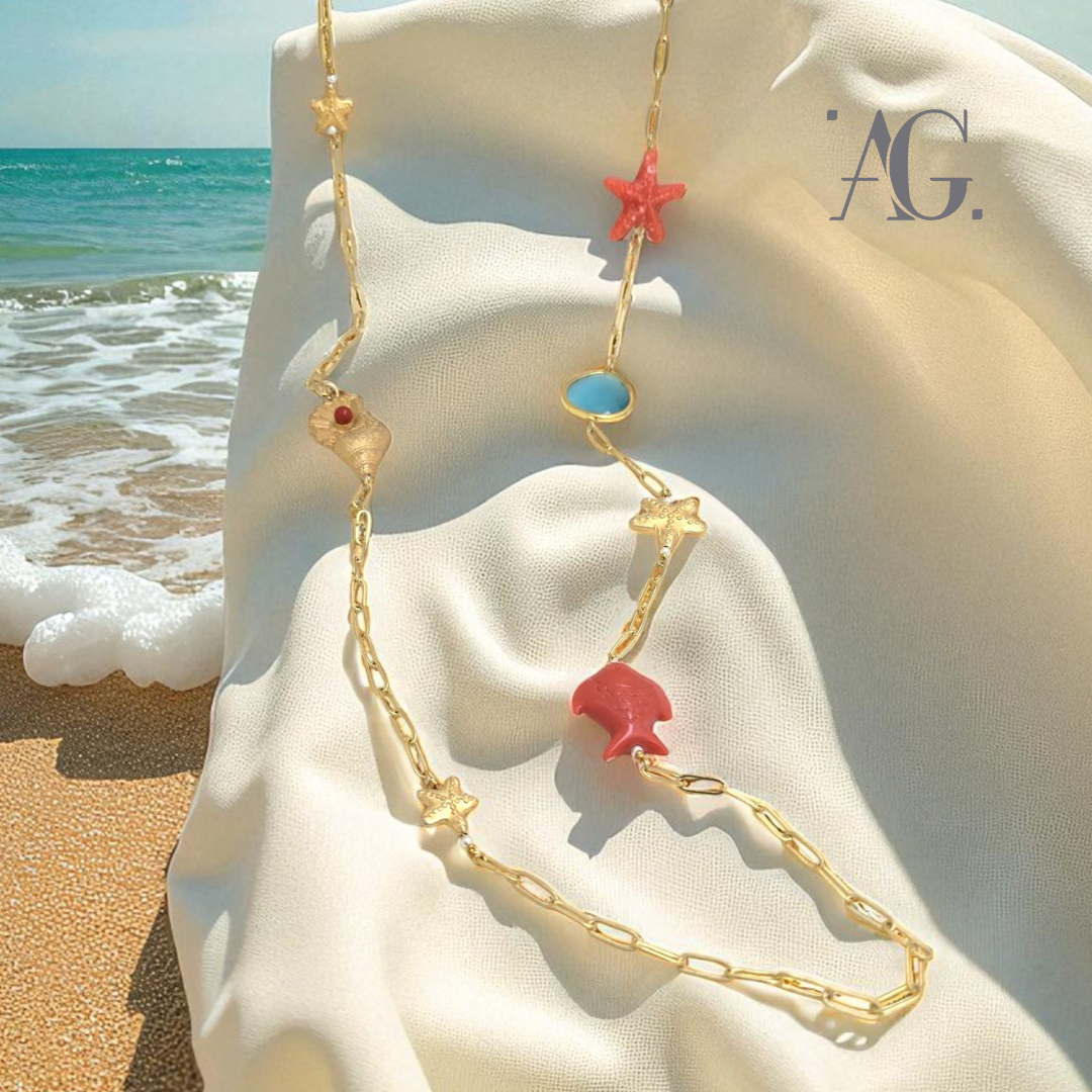 COLLANA RESINE E PIETRE DURE "HOLIDAY"
