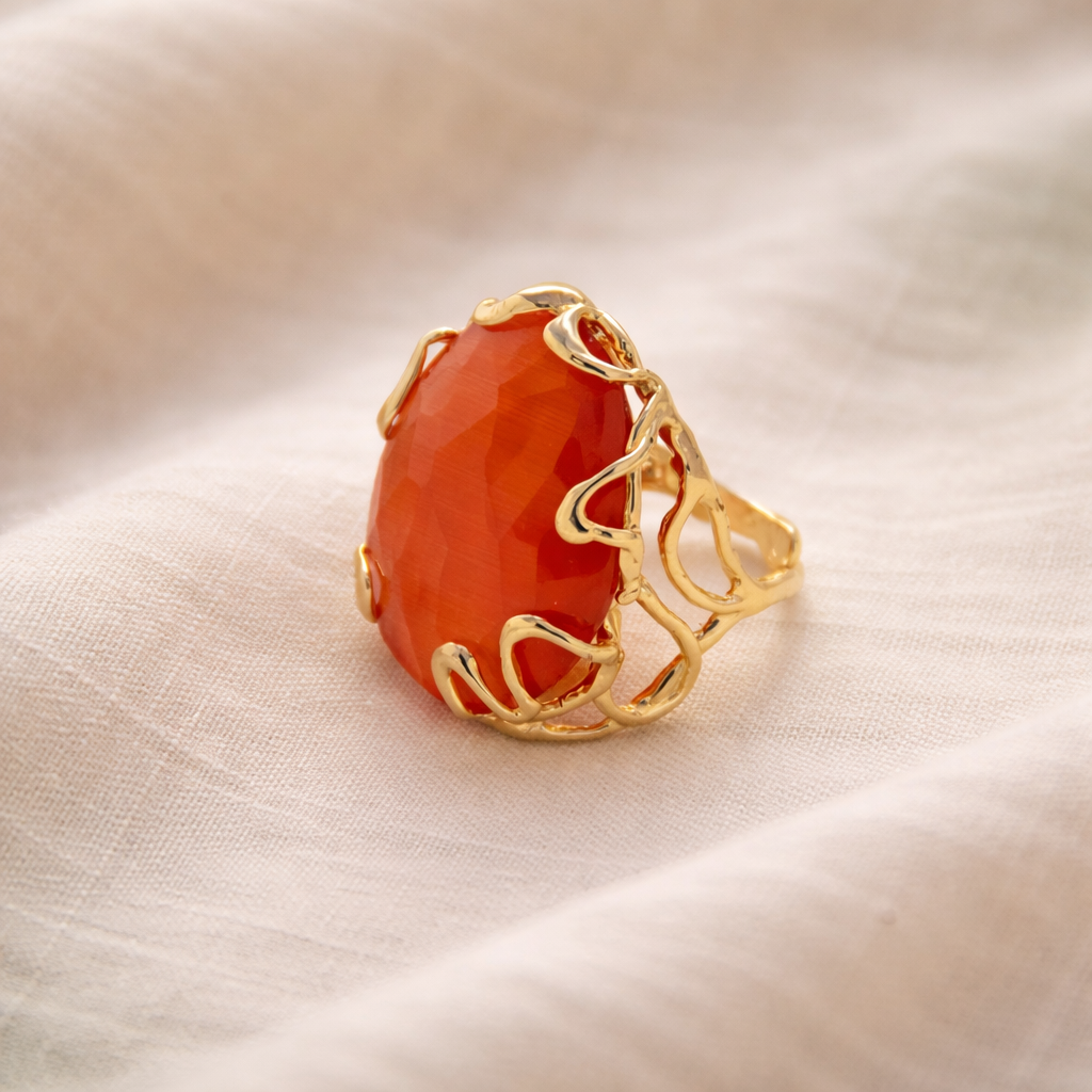 ANELLO ELEGANCE OVALE ORANGE