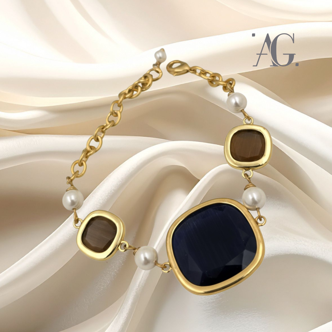 SET ELEGANCE "Blue & Brown"
