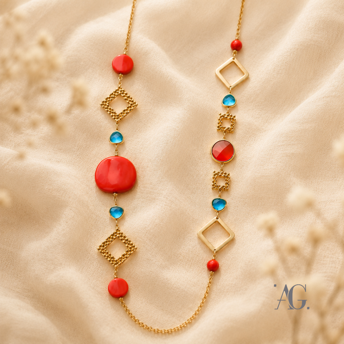 Collana Resine e Pietre Dure "Saint Tropez"