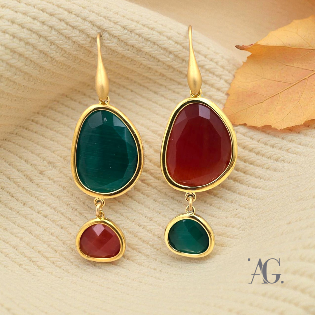 Orecchini Uguali Diversi "AMBERA"