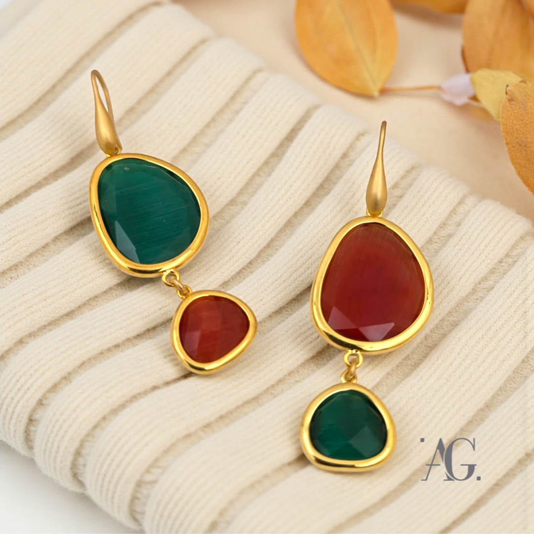 Orecchini Uguali Diversi "AMBERA"