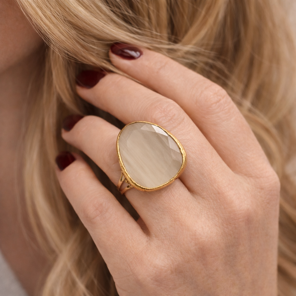 ANELLO ELEGANCE GOCCIA BEIGE