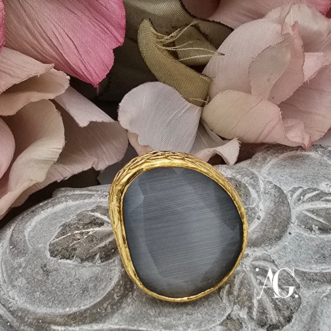 ANELLO ELEGANCE GOCCIA GRIGO PERLA