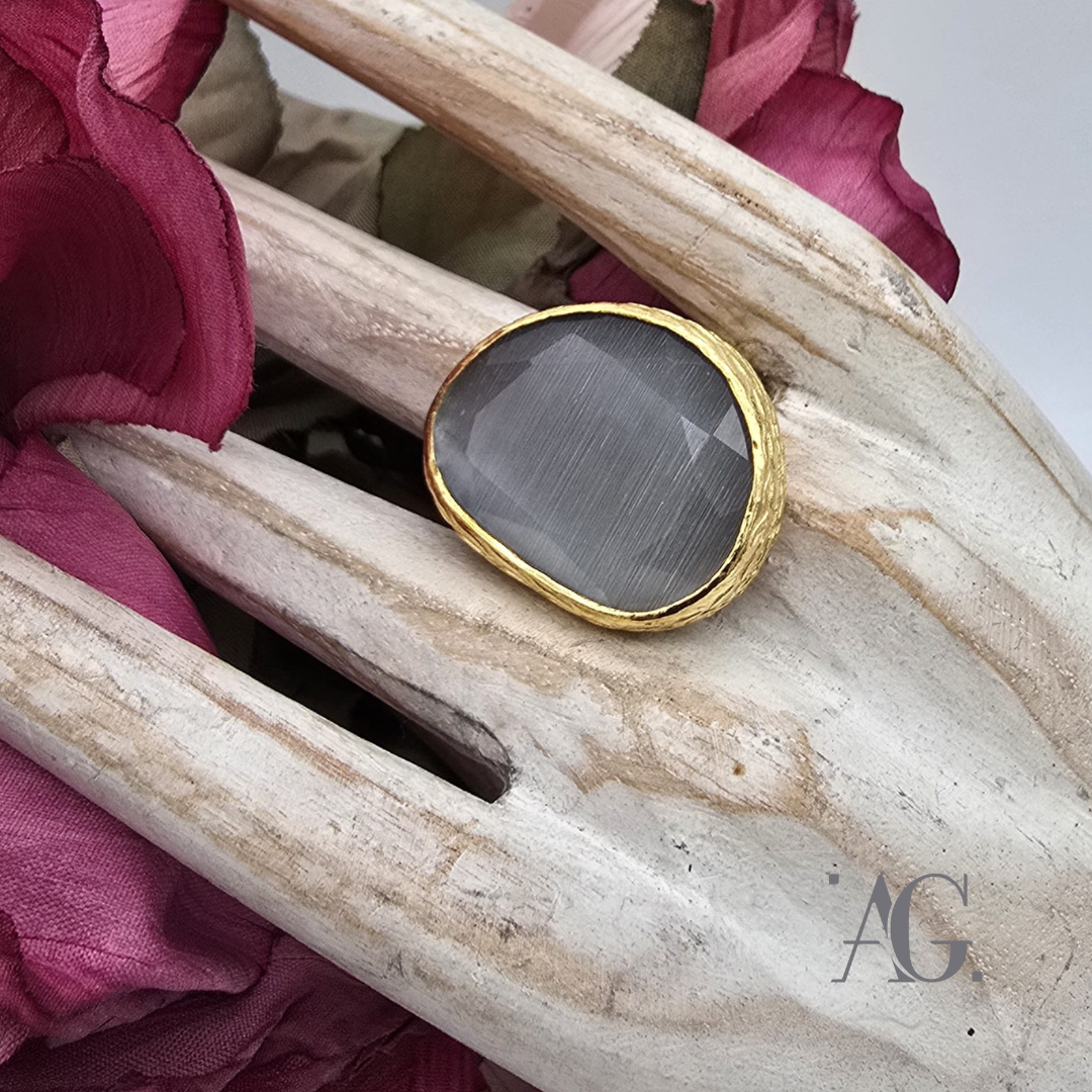 ANELLO ELEGANCE GOCCIA GRIGO PERLA