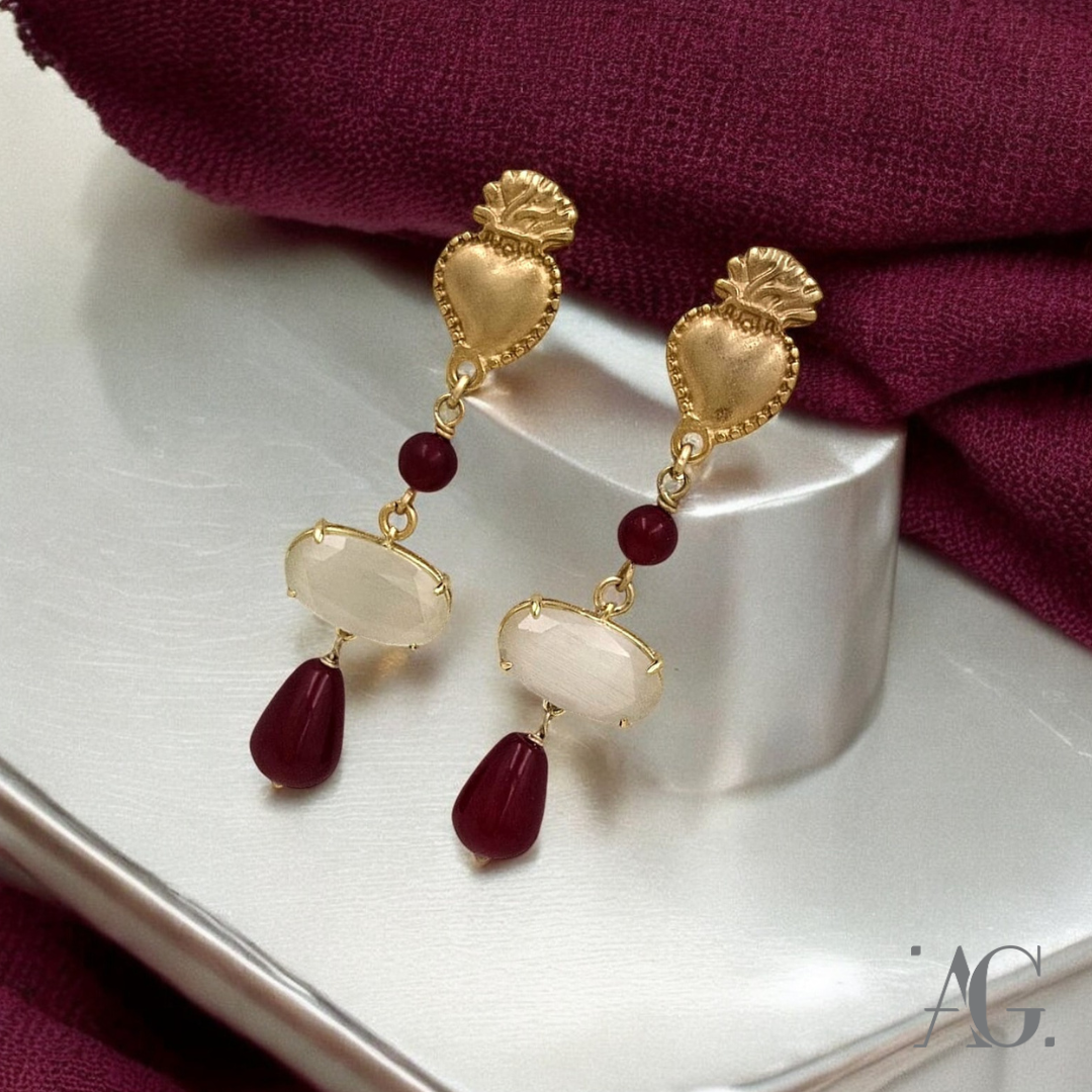 ELEGANCE BORDEAUX EARRINGS