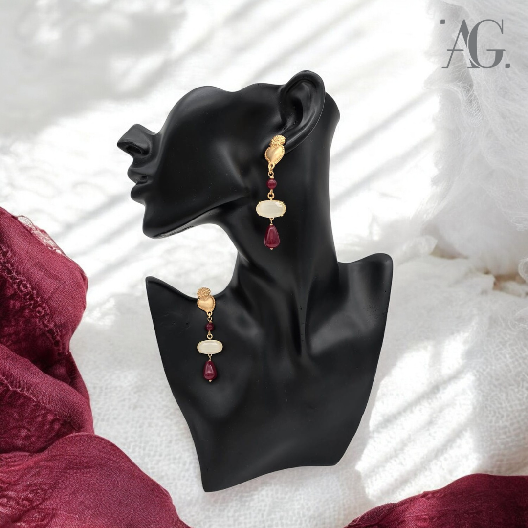 ELEGANCE BORDEAUX EARRINGS