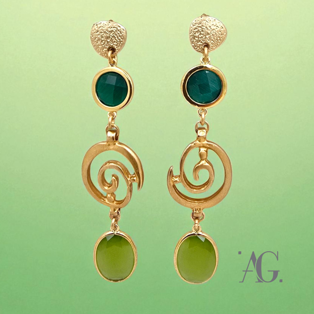 ORECCHINI ELEGANCE "Twist Verde"