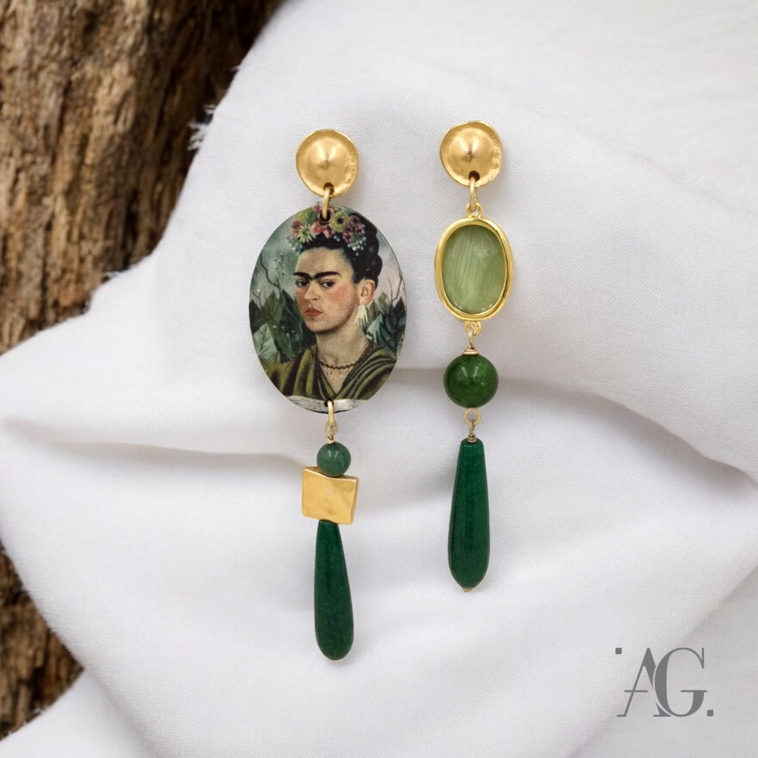 ORECCHINI ARTE FRIDA VERDE